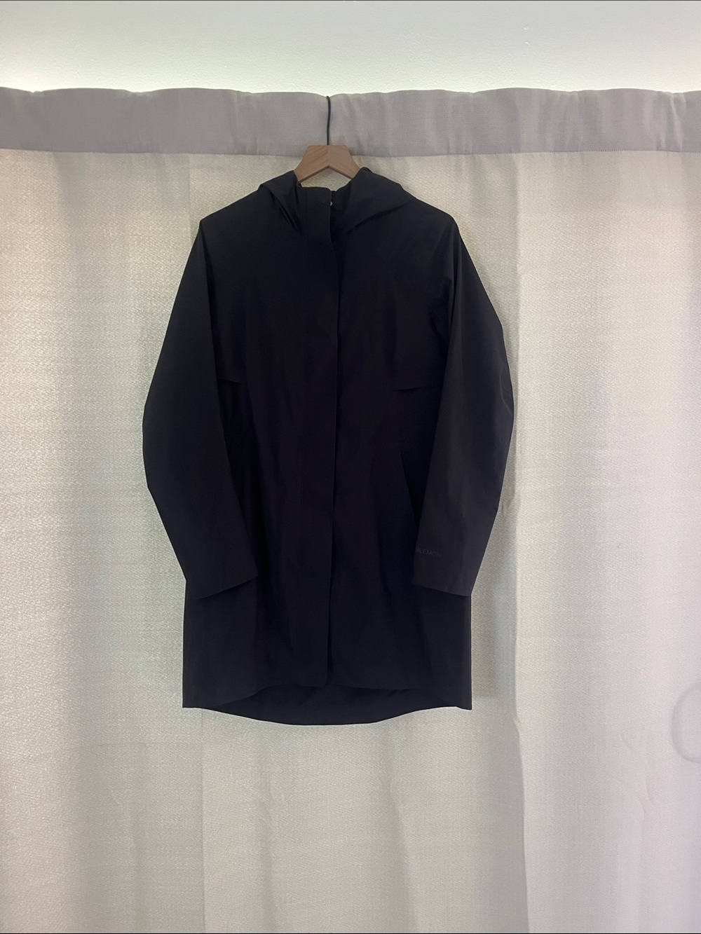 lululemon athletica Black Hooded Raincoat